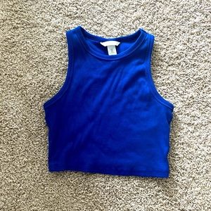 Blue crop top shirt from H&M